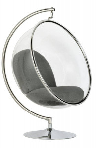 FOTOLIU EXCLUSIVIST BUBBLE STAND, GRI INCHIS/TRANSPARENT/CROM, DIN ACRIL SI CASMIR, STIL MODERN
