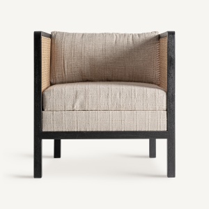 FOTOLIU EXCLUSIVIST KALEB, CULOARE BEJ/NEGRU, DIN LEMN SI TEXTIL, VICAL HOME - Img 2