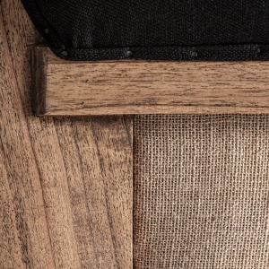FOTOLIU LIVING ARBAZ, REALIZAT DIN LEMN DE MINDI SI TEXTIL, REALIZAT MANUAL, FINISAJ NEGRU/MARO, VICAL HOME - Img 6