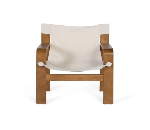 FOTOLIU LIVING DE RELAXARE SALOR 76CM, REALIZAT DIN LEMN SI TEXTIL, CULOARE ALB/NATUR, GINER Y COLOMER - Img 7