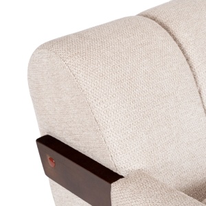 FOTOLIU LIVING RENATO, REALIZAT DIN LEMN SI TEXTIL, CULOARE BEJ/NUC, ARTIM MEBLE - Img 9