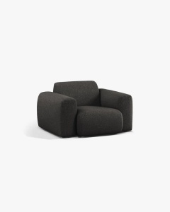 FOTOLIU LOUNGE MOLINO, 100X108, GRI INCHIS ANTRACIT, CU TAPITERIE DIN TEXTIL CHENILLE EDEN, MICADONI - Img 2
