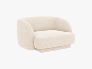 FOTOLIU MILEY, BEJ FILDES, CU TAPITERIE DIN TEXTIL CHENILLE, MICADONI - Img 2