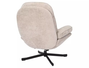 FOTOLIU PIVOTANT HARPER 360°, BEJ TAP241/NEGRU, TAPITERIE DIN TEXTIL SI CADRU DIN METAL, STIL MODERN - Img 3