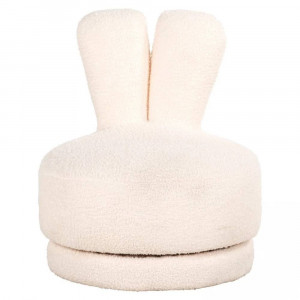 FOTOLIU PIVOTANT PENTRU COPII BUNNY, ALB, TAPITERIE DIN TEXTIL PLUSAT, STIL MODERN, RICHMOND INTERIORS - Img 2