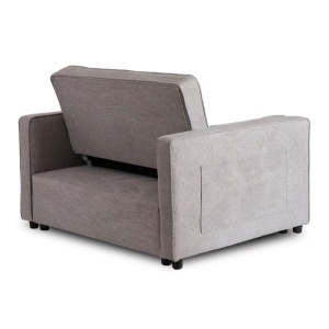 FOTOLIU RABATABIL, ARTIM MEBLE, CU SPATIU DE SOMN, REALIZAT DIN TEXTIL GRI, STIL MODERN - Img 8