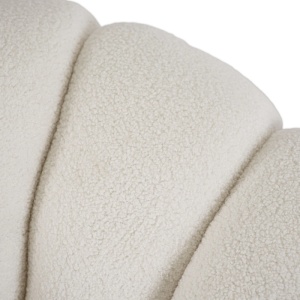 FOTOLIU ROTATIV CU POUF, ARTIM MEBLE, REALIZAT DIN MATERIAL TEXTIL BOUCLE CREM, STIL MODERN - Img 5