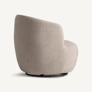 FOTOLIU ROTATIV VIPITENO, REALIZAT DIN METAL, LEMN SI TEXTIL CHENILLE, CULOARE BEJ, REALIZAT MANUAL, VICAL HOME - Img 3