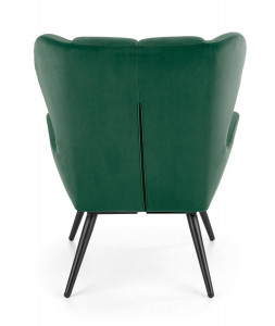 FOTOLIU TYRION, VERDE INCHIS/NEGRU, TAPITERIE DIN CATIFEA SI PICIOARE DIN METAL, STIL MODERN - Img 2
