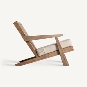 FOTOLIU WESWELL 34847, BEJ SI NATURAL, CONFECTIONAT DIN LEMN DE MANGO, MDF, SPUMA SI POLIESTER, STIL MODERN - Img 3