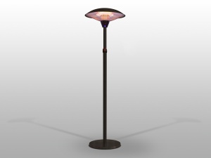 INCALZITOR TERASA, CU HALOGEN 202 CM, REGLABIL PE INALTIME, METAL - Img 2