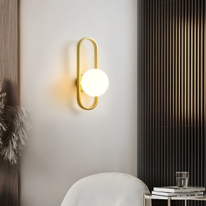 Lampa de perete APP1756-1W BRUSH GOLD WHITE - Img 2