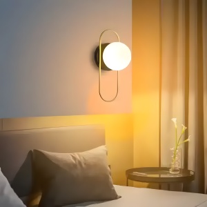 Lampa de perete APP1756-1W BRUSH GOLD WHITE - Img 4