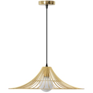 Lămpa de tavan suspendata plata rotunda Loft auriu APP499-1CP - Img 3