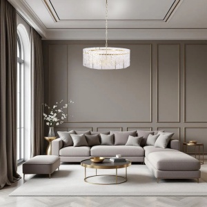Lampă suspendată Cristal APP1779-CP 60CM Gold - Img 2