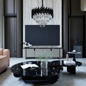 Lampă suspendată Cristal G063-CP 50cm BLACK - Img 3