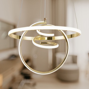 Lampă suspendată LED G066-CP Gold - Img 2