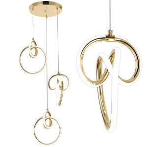 Lampă suspendată LED G072-3CPR Gold - Img 1
