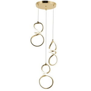 Lampă suspendată LED G073-3CPR Gold - Img 3