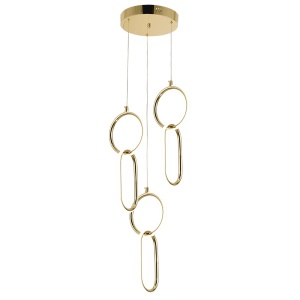 Lampă suspendată LED G077-3CPR Gold - Img 3