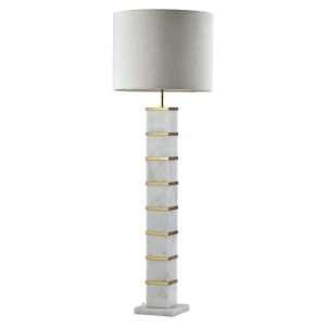 LAMPADAR CELINAE, 214477, ALB, CONFECTIONAT DIN RASINA, TEXTIL SI MARMURA, STIL MODERN - Img 2