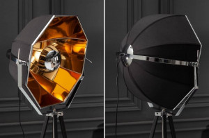 LAMPADAR DEOSEBIT 160CM, STUDIO, COD 40779, NEGRU/AURIU, DESIGN MODERN - Img 3