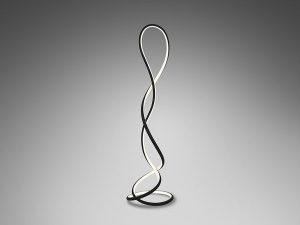 LAMPADAR EVANIA, 147 CM, NEGRU MAT, DIN OTEL SI SILICON, STIL MODERN - Img 2