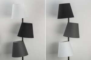 LAMPADAR LEVELS NEGRU/GRI/ALB 163CM DIN METAL SI IN COD 39674 - Img 3