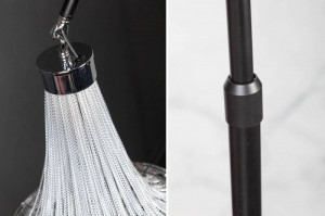 LAMPADAR, ROYAL SILVER 189/204CM, COD 40687, DIN METAL SI MARMURA - Img 5