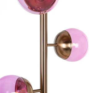 LAMPADAR ZOLA, 166 CM ,ROZ/AURIU, DIN METAL SI STICLA, RICHMOND INTERIORS - Img 2