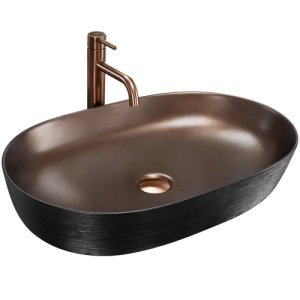 LAVOAR CERAMIC PENTRU BLAT CLEO 61, CUPRU PERIAT/NEGRU, CALITATE SUPERIOARA - Img 2