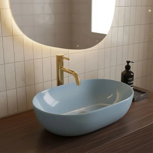 LAVOAR PE BLAT LISA L. BLUE, CONFECTIONAT DIN CERAMICA, CALITATE SUPERIOARA - Img 3