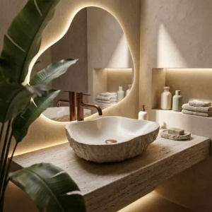 LAVOAR PENTRU BLAT ISLA WARM BEIGE, CALITATE SUPERIOARA - Img 4
