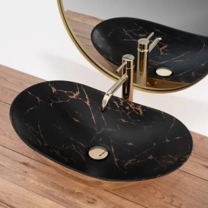 LAVOAR PENTRU BLAT REA ROYAL IN BLACK MARBLE, CALITATE SUPERIOARA - Img 4