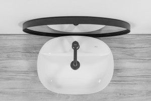 LAVOAR REA CARINA, ALB, 50 CM, DIN CERAMICA, CALITATE SUPERIOARA - Img 4