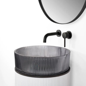 LAVOAR STATIV INGRID GREY, 88 CM, GRI/TRANSPARENT, DIN CERAMICA, CALITATE SUPERIOARA - Img 8