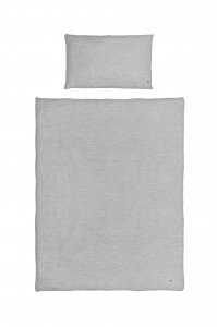 LENJERIE DE PAT PENTRU COPII LINIEN TRUE STRIPS GRI MARIMEA L BA - Img 2
