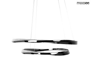 LUSTRA ANILLO 2, CROM/NEGRU, CONFECTIONATA DIN METAL, ACRIL SI ALUMINIU, STIL MODERN - Img 2