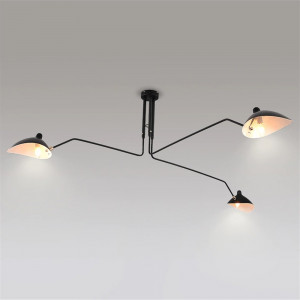 LUSTRA BLACK APP569-3C, DIAMETRU 120 MM, NEGRU, DIN OTEL SI METAL, STIL MODERN - Img 4