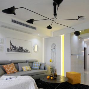 LUSTRA BLACK APP570-6C, NEGRU, DIN OTEL SI METAL, STIL MODERN, TU - Img 3