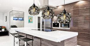 LUSTRA CU 3 BECURI CRYSTAL BALL APP209-3CPR, 20x20 cm, NEGRU, DIN ALUMINIU, STIL MODERN, TU - Img 5