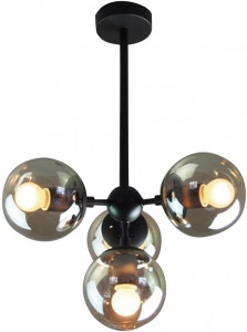 LUSTRA CU 4 BECURI APP248-4C, 38x23 cm, NEGRU, DIN METAL, STIL MODERN, TU