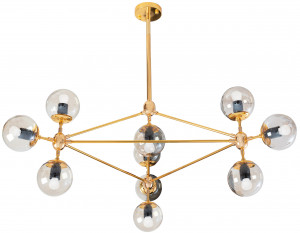 LUSTRA INDUSTRIAL GOLD APP266-10C, 86x105 cm, AURIU, DIN METAL, STIL MODERN, TU