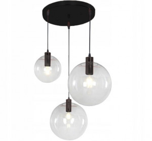 LUSTRA LASSI BLACK APP309-3CP, 20x25x30/90 cm, NEGRU, DIN OTEL SI METAL DE INALTA CALITATE, STIL MODERN, TU