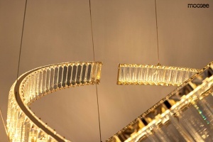 LUSTRA LIBERTY LINE 8 GOLD, CONFECTIONATA DIN STICLA SI METAL, STIL MODERN - Img 5
