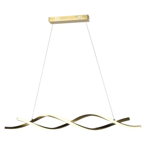LUSTRA LORINE AURIU PERIAT, HL-0138, CONFECTIONATA DIN ALUMINIU SI FIER, STIL MODERN - Img 1