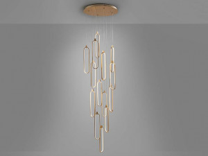 LUSTRA/PLAFONIERA COLETTE, CU TELECOMANDA, 60CM, AURIU ROSE/OPAL, DIN ALUMINIU SI SILICON, STIL MODERN - Img 8