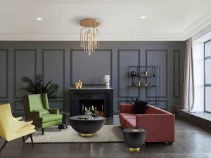 LUSTRA/PLAFONIERA COLETTE, SCHULLER, 50CM, AURIU ROSE/OPAL, METAL SI ALUMINIU, STIL MODERN - Img 4