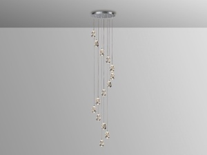 LUSTRA/PLAFONIERA ROCIO, CU TELECOMANDA, 50 CM, CROM/TRANSPARENT, DIN STICLA SI METAL, SCHULLER - Img 4