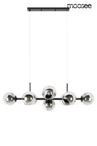 LUSTRA ROMEO BLACK NEAGRA, CONFECTIONATA DIN OTEL SI STICLA, STIL MODERN - Img 2